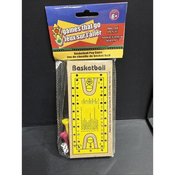 Basketball Peg Board Game, Brand New Sport Fun Travel Toy Hand Held Game - Picture 1 of 8